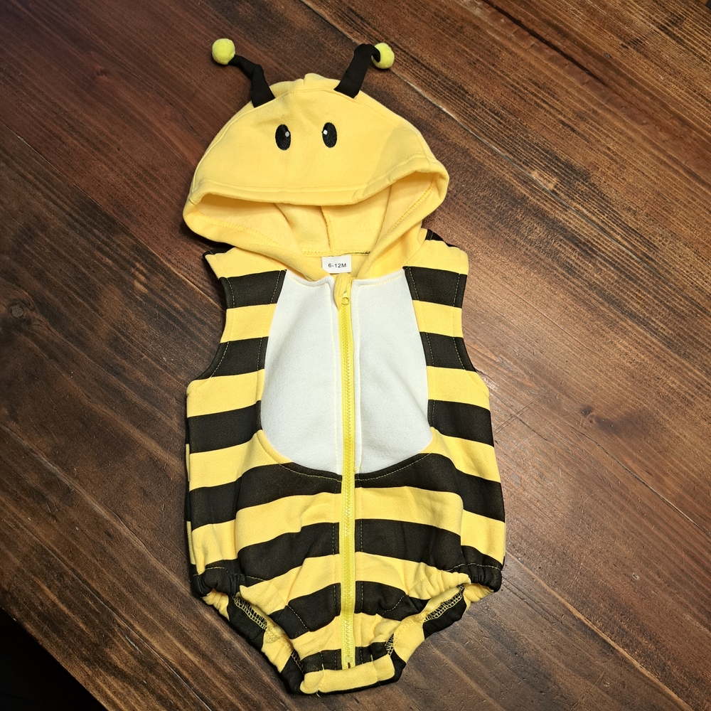 Yellow and Black Striped Baby Bee Costume